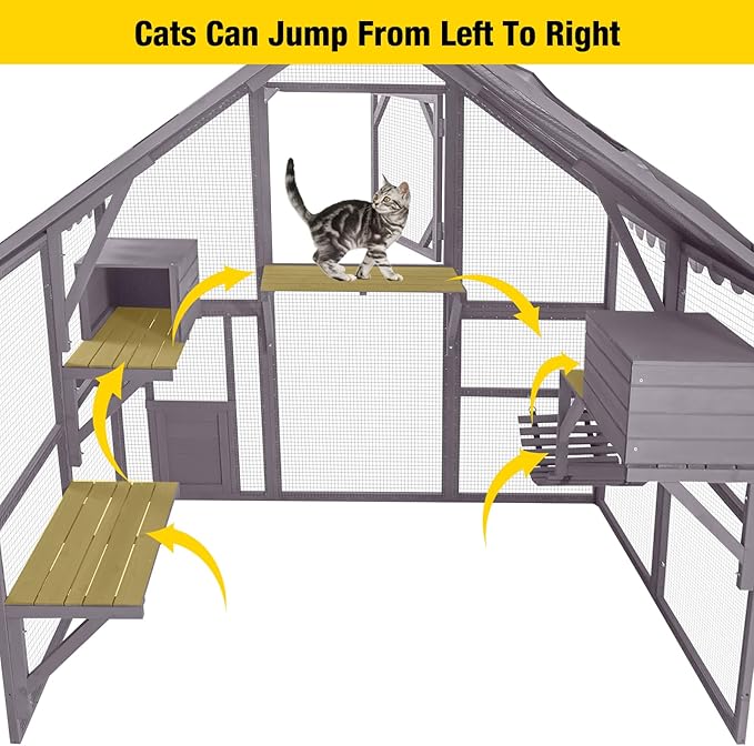 Aivituvin Catio Outdoor Cat Enclosure Large Cat Run - Image 6