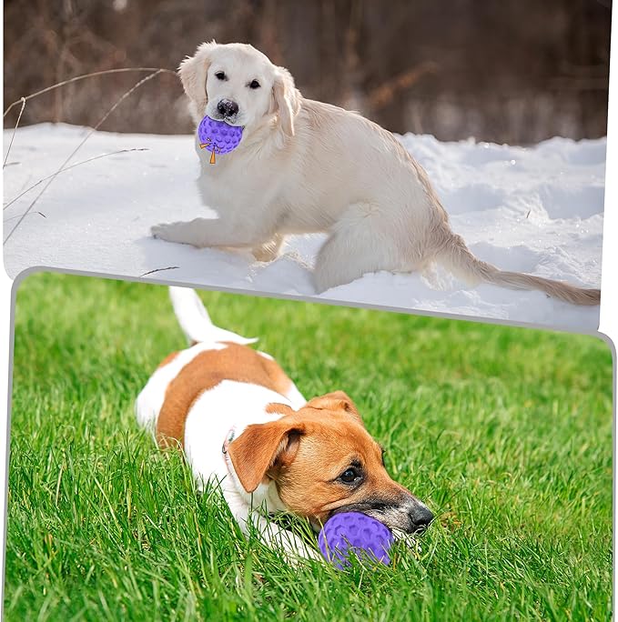 Squeaky Dog Toys for Aggressive Chewers, Indestructible Dog Balls for - Image 4