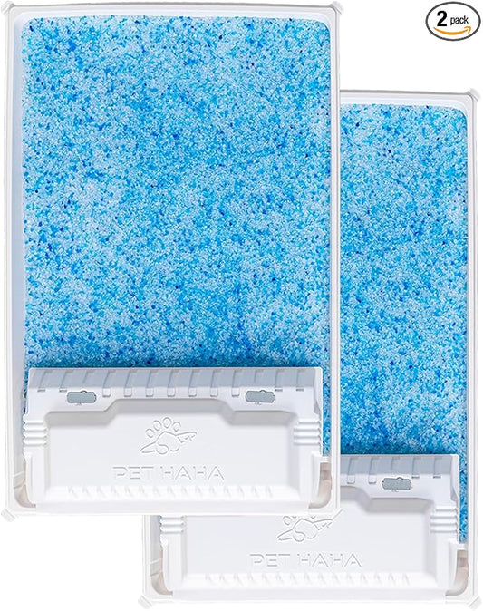 Crystal Cat Litter and Disposable Litter Trays 2 Sets Compatible by PETHAHA