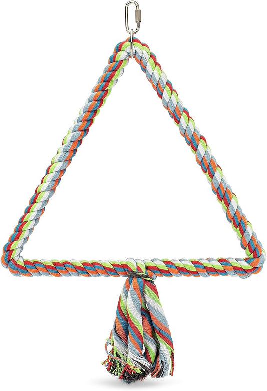 Spoiled Pet® Large Triangle Bird Rope Swing Perch by Great1