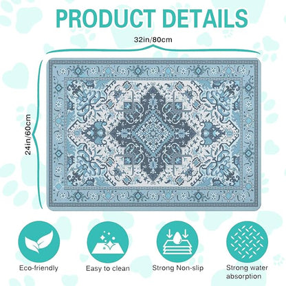 Pet Feeding Mat for Floors Waterproof Dog Mat for Food and Water Absorbent - Image 5