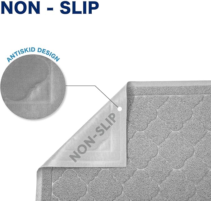 WePet Cat Litter Box Mat, Kitty Premium PVC Pad, Durable Trapping Rug, - Image 5