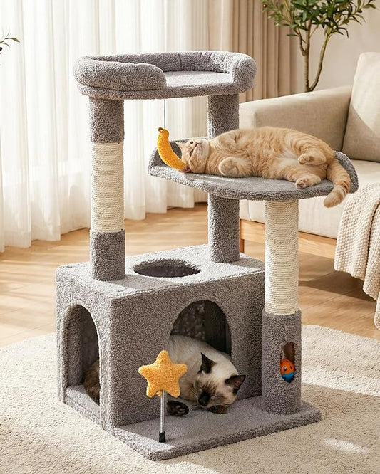 32In Cute Cat Tower for Indoor Cats by Purrlato