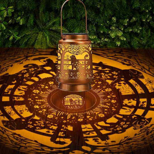 Pug Solar Lanterns Outdoor Waterproof, Gifts by Romart