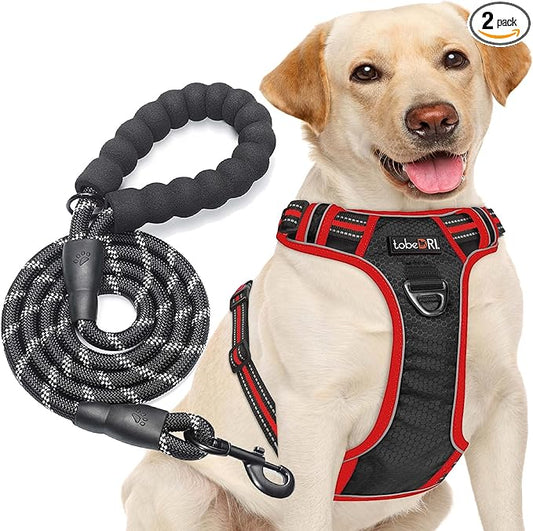 tobeDRI No Pull Harness Adjustable Reflective Oxford Easy Control Medium Large by tobeDRI