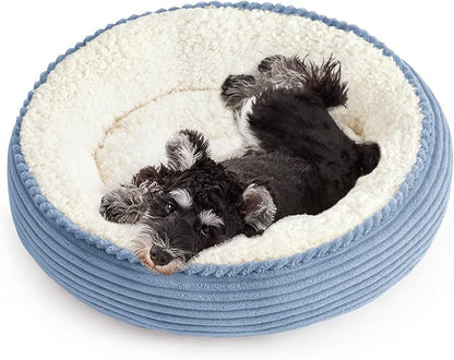 Love's cabin Round Donut Cat and Dog Cushion Bed, 24in Pet Bed by Lovescabin