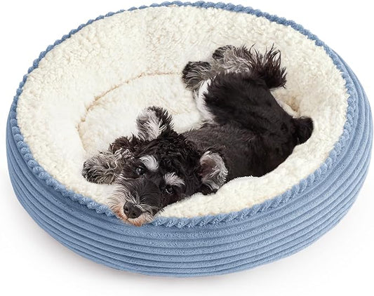 Love's cabin Round Donut Cat and Dog Cushion Bed, 24in Pet Bed by Lovescabin