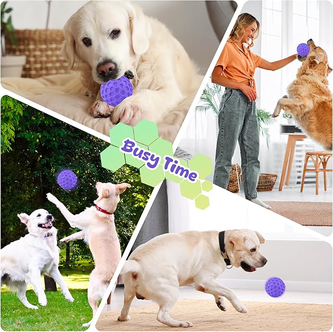Squeaky Dog Toys for Aggressive Chewers, Indestructible Dog Balls for - Image 7