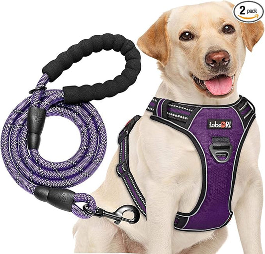 tobeDRI No Pull Dog Harness Adjustable Reflective Oxford Easy Control Medium by tobeDRI