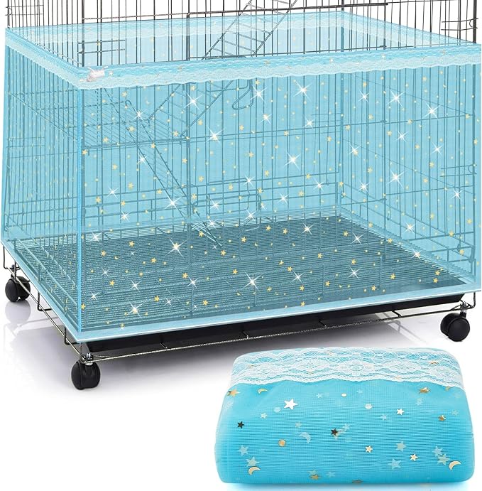 Shappy Large Bird Cage Cover, Bird Cage Seed Catcher, Adjustable Star Pattern by Shappy