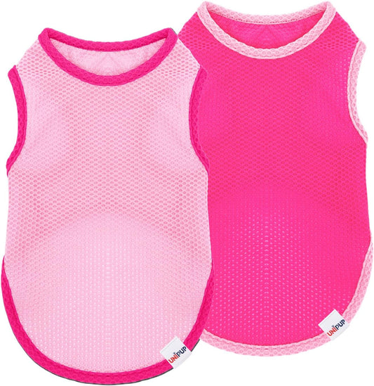 2 Pack Cooling Shirts for Dogs, Breathable Lightweight Dog Shirts for Large Dogs Girl, Sleeveless Sun Protection Shirts for Dog&Cat Puppy Vest Pet Apparel