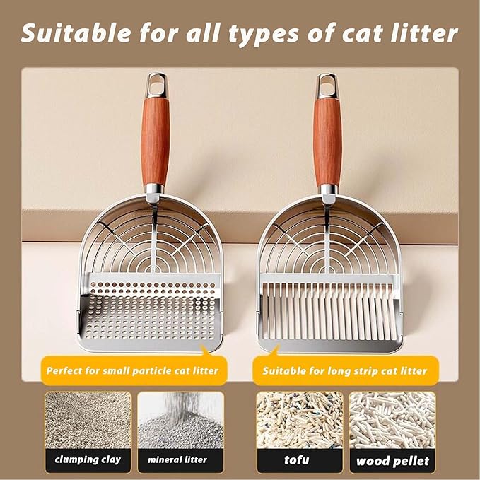 DHXYZZB Cat Litter Scoop 304 Stainless Steel Litter Shovel, Heavy Duty Litter - Image 5