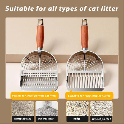 DHXYZZB Cat Litter Scoop 304 Stainless Steel Litter Shovel, Heavy Duty Litter - Image 5