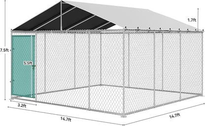 YITAHOME 14.8'x14.8' Large Outdoor Dog Enclosure - Image 2