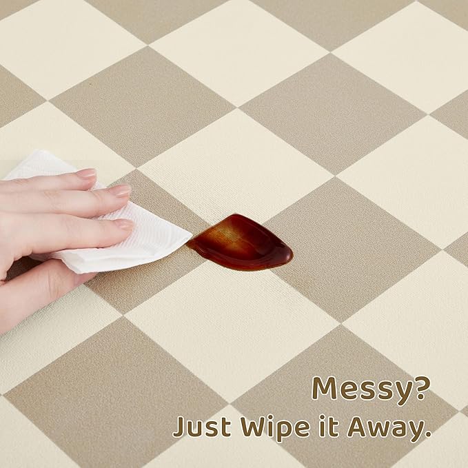 Checkered Dog Feeding Mat, Absorbent Mats - Image 6
