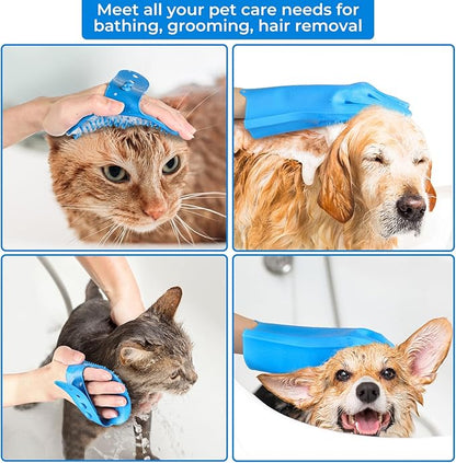 2PCS Dog Washing Gloves and Dog Bath Brush, high-Density Teeth Design pet - Image 8