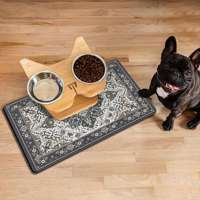 Pet Feeding Mat for Floors Waterproof Dog Mat for Food and Water Absorbent - Image 7