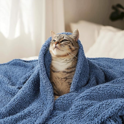 Luciphia Premium Fleece Dog Puppy Blanket Soft Pet Sherpa Calming Cat Blankets - Image 6