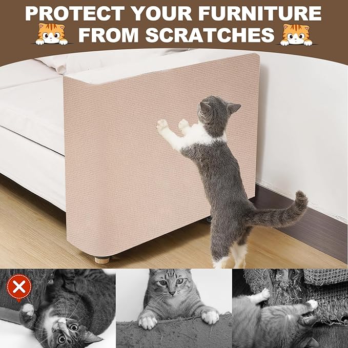Cat Scratch Furniture Protector, 78.7"x15.8" Trimmable Anti-Scratch Mat - Image 4