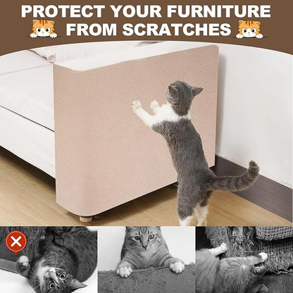 Cat Scratch Furniture Protector, 78.7"x15.8" Trimmable Anti-Scratch Mat - Image 4