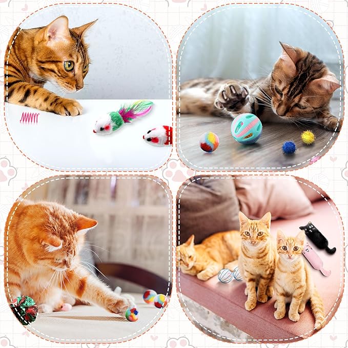 Shappy 150 Pcs Cat Toys for Indoor Cats Bulk, Kitten Toys Pack, Variety - Image 5