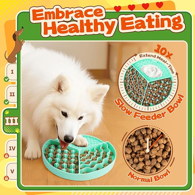 Forfon 10 Pack Complete Dog Puzzle Toys Set-Dog Lick Mat & Feeding Bowl - Image 4