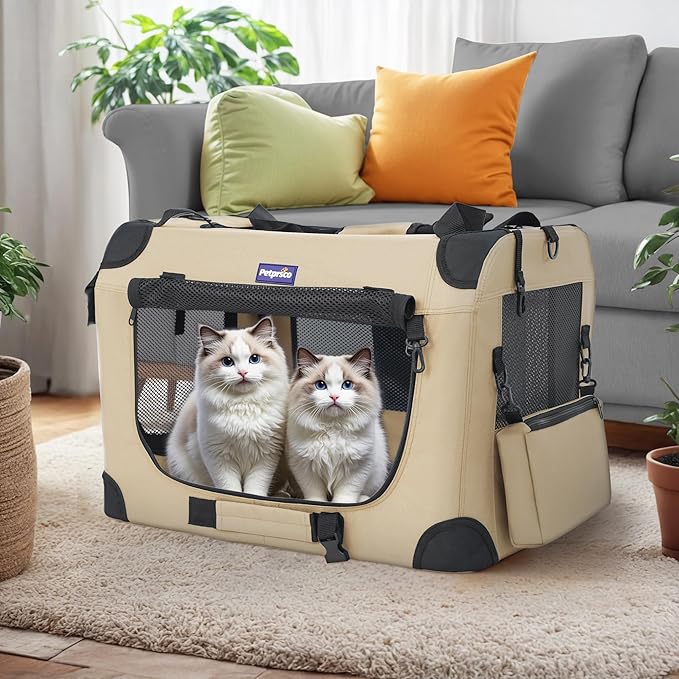 Petprsco Portable Collapsible Dog Crate, Travel Dog Crate 24x17x17 - Image 2