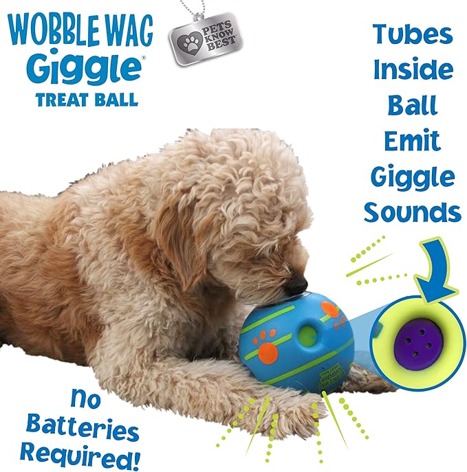 Wobble Wag Giggle Ball Interactive Dog Treat Dispensing Toy, Giggle Sounds - Image 5