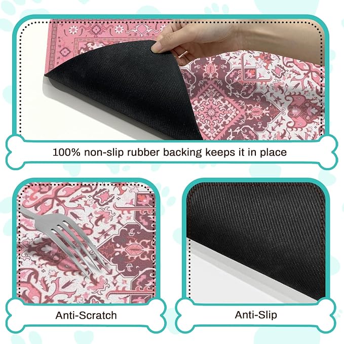 Pet Feeding Mat for Floors Waterproof Dog Mat for Food and Water Absorbent - Image 3