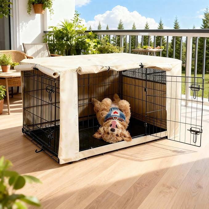 HiCaptain Dog Crate Cover 42.0" L x 28.0" W x 30.0" H - Image 7