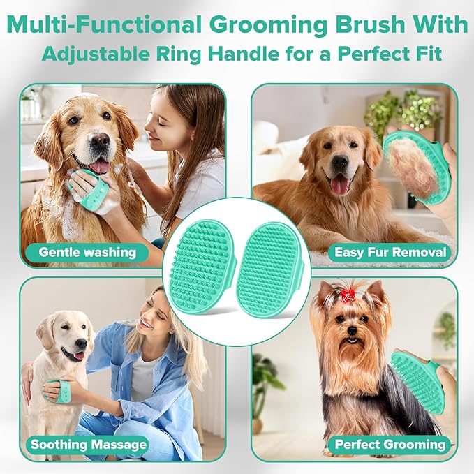 Augwind 6PCS Pet Grooming Kit for Dogs, Cats and Horses | Dog Washing Gloves | - Image 5