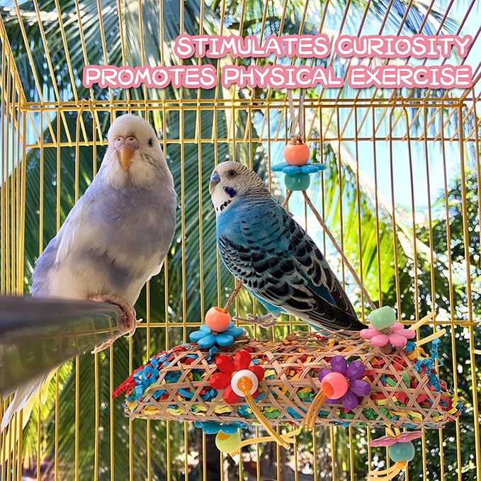 RLRICH 6 Pack Bird Colorful Chewing Toys Parrot Foraging Shredder Toys Shred - Image 2