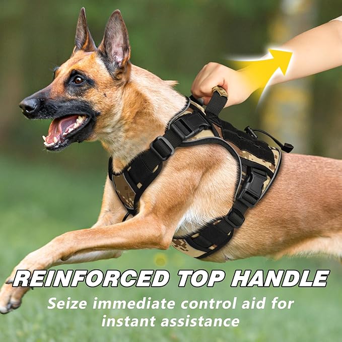 WINGOIN Tactical Dog Harness for Medium Dogs, Heavy Duty No Pull Dog Harness - Image 2