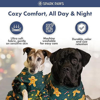 Spark Paws Dog Christmas Pajama, Dog Recovery Suit Male, Ultra-Soft and 4-Way - Image 5