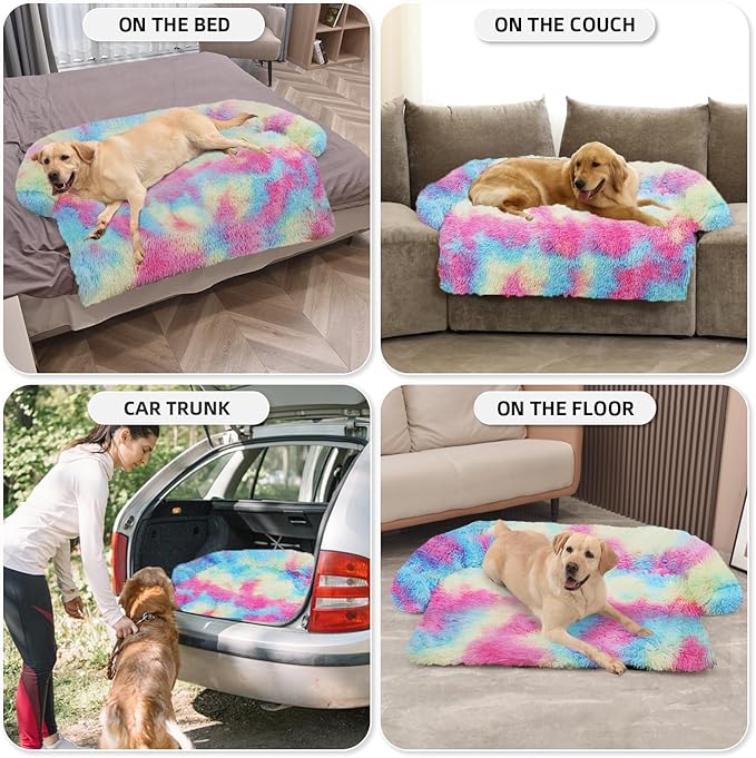 GGIB Calming Dog Bed Fluffy Plush Dog Mat - Image 6
