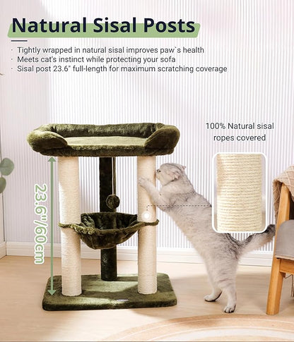 Happi N Pets 28" Cat Tree, Large Bed - Image 7