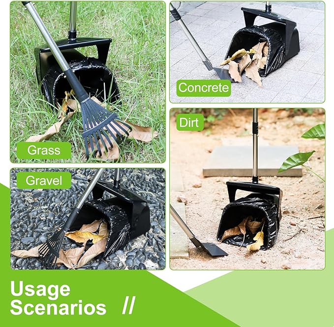 Pooper Scooper Large Swivel Bin & Rake & Spade - Image 3