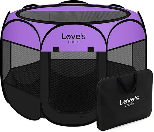 Love's cabin Pet Puppy Dog Playpen, Medium Dog Tent Crates Cage Indoor/Outdoor by Lovescabin