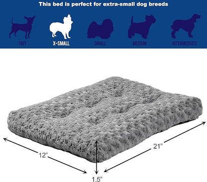 MidWest Homes for Pets XS QuietTime Deluxe Gray Ombré Swirl Plush Pet Bed - Image 3