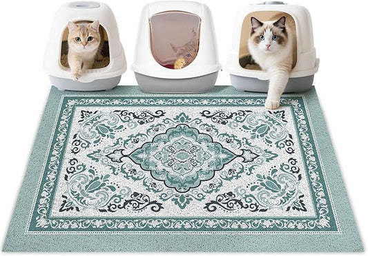 Unicorn Catcher Cat Litter Mat 40" x 30" Non-Slip Litter Box Mat Washable by UnicornCatcher