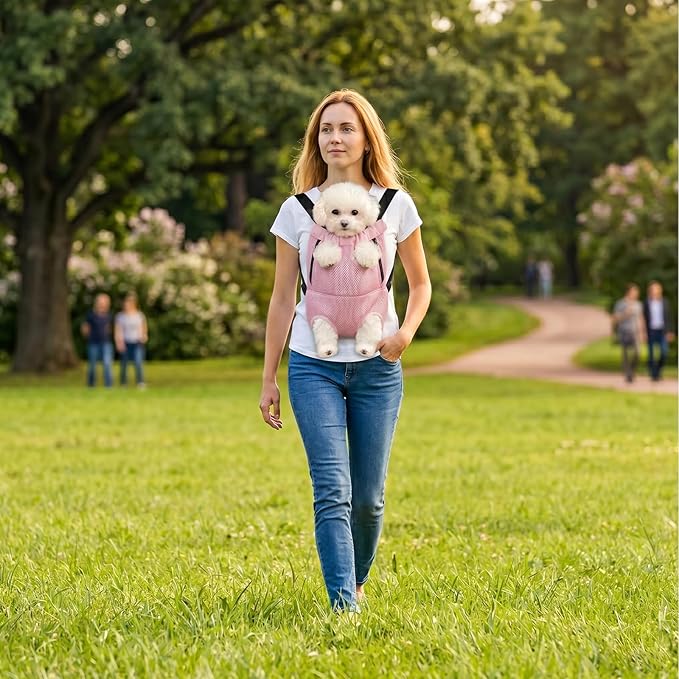 FEimaX Dog Carrier Backpack Pet Legs Out Front Cat Travel Bag, Adjustable Puppy - Image 8