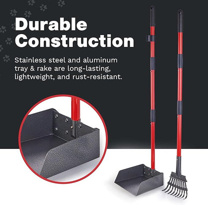 Pawler Pooper Scooper for Large Dogs and Small Dogs, Metal Poop Scooper Set - Image 5