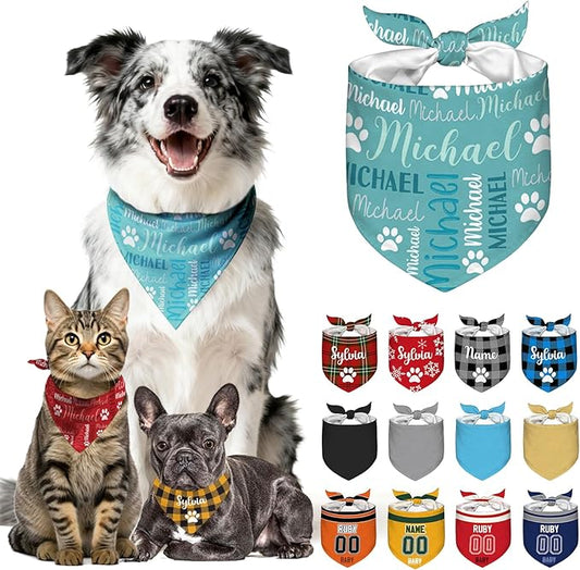 Personalized Dog Bandanas Custom Pet Scarf by Unknown