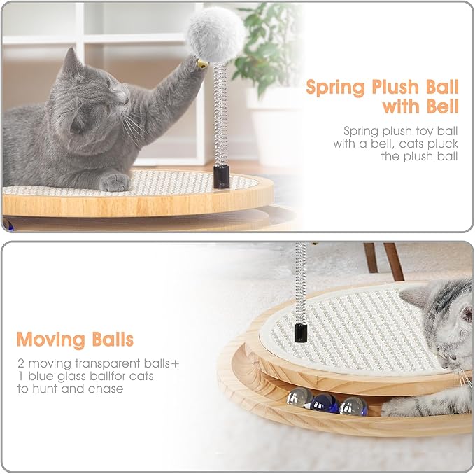 Cat Scratcher, Rolufy Cat Natural Sisal Scratching Pad, Kitten Interactive Toy - Image 6