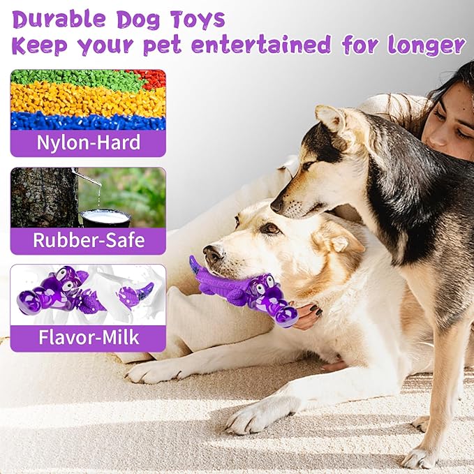 Fuufome Dog Chew Toys for Aggressive Chewers, Indestructible Tough Interactive - Image 2