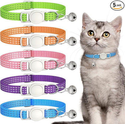 5 Pack Reflective-Breakaway Cat Collars by Hoeraonr