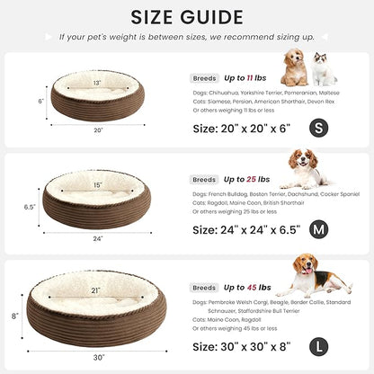 Love's cabin Round Donut Cat and Dog Cushion Bed, 24in Pet Bed - Image 4
