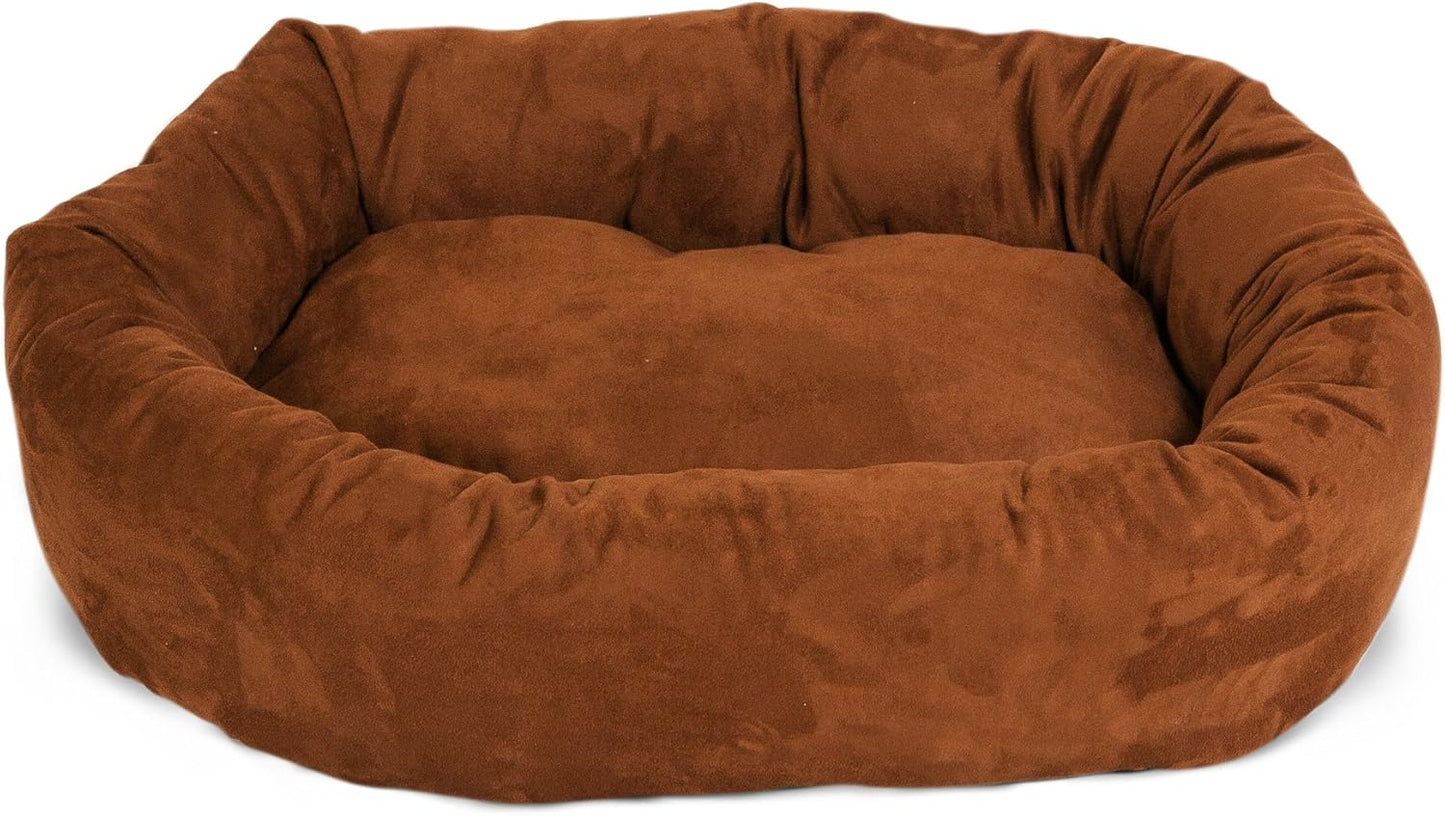 Majestic Pet Villa 32 Inch Shredded Memory Foam Dog Bed for Medium Sized Dogs 32x23x7 Inch–Orthopedic Dog Bed - Durable Pet Bed - Washable Medium Pet Bed with Head Support-Storm