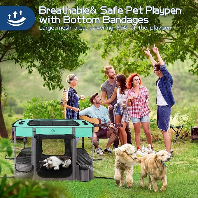 Dog Playpen, Pet Playpen, Foldable Dog Cat Playpens, Portable Exercise Kennel - Image 3