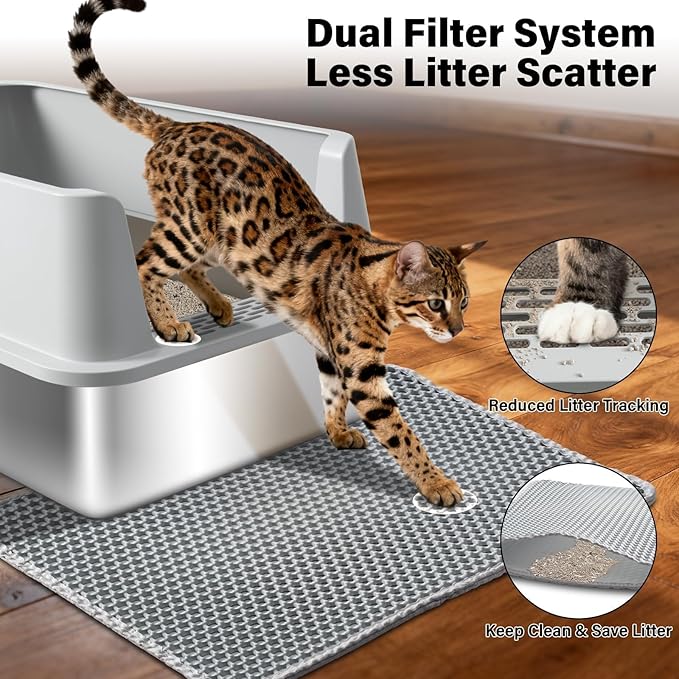 Stainless Steel Litter Box, XL Metal Cat Litter Box - Image 4